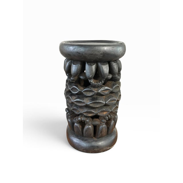Vintage Tribal Nobility Bamileke Oval Stool/Table Cameroon 16" H For Sale In New York - Image 6 of 10