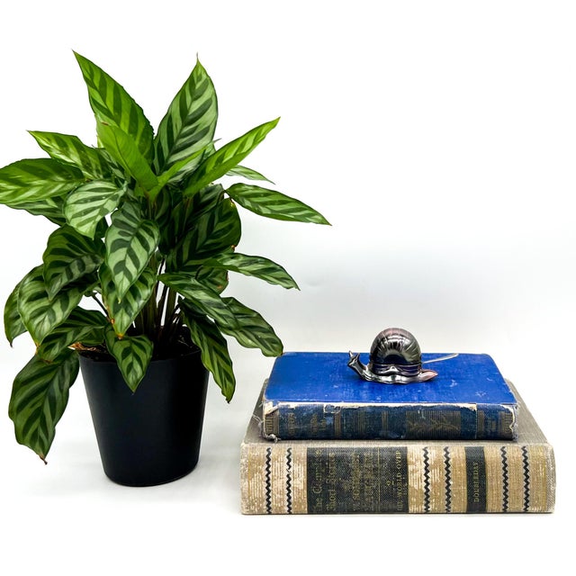 Charming vintage silver-plated snail salt cellar, made in Japan and designed with a wonderfully sculptural, whimsical...