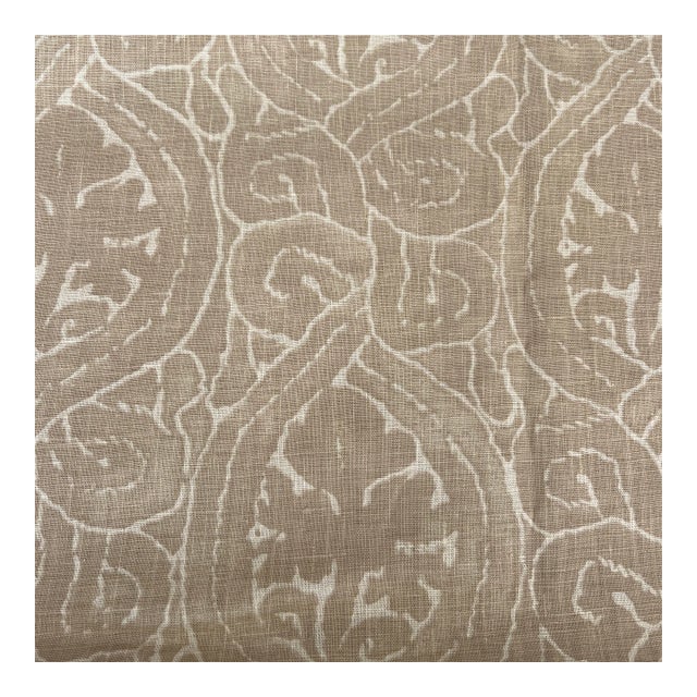 Kerry Joyce Tonal Sand and Ivory Coptic Linen Fabric- 2 Yards For Sale