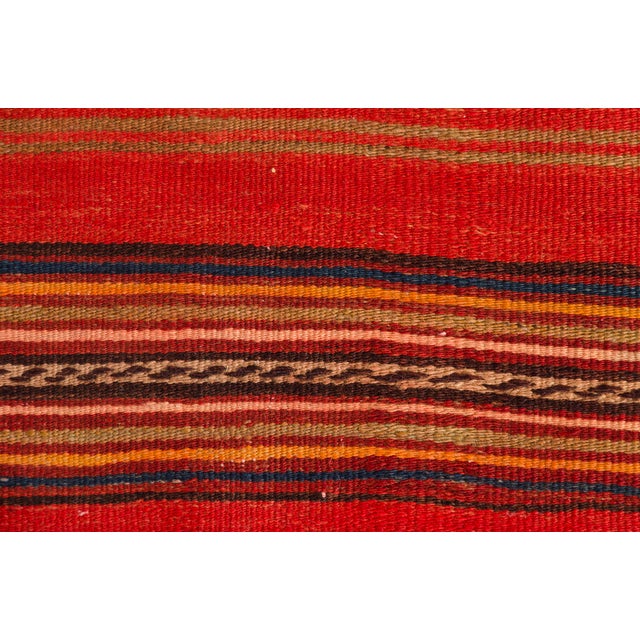 Textile Vintage Stripe Oushak Kilim Rug For Sale - Image 7 of 10