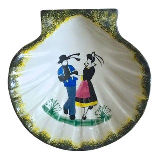 Antique Henriot Quimper Shell Dish For Sale