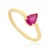 Not Yet Made - Made To Order Estate Pear-Shaped Natural Ruby Solitaire Ring Size 7 in 14k Yellow Gold For Sale - Image 5 of 16