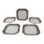 Japanese Gokunishiki Imari Arita Ware Kisen Kiln Octagonal Plate Set of 5 For Sale