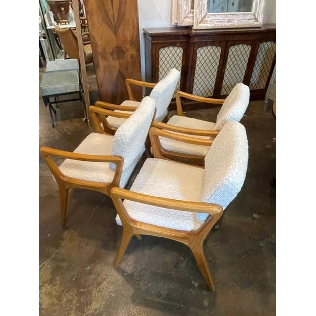 Set of 4 Vintage Italian Gio Ponti Manner Chairs For Sale In Dallas - Image 6 of 6