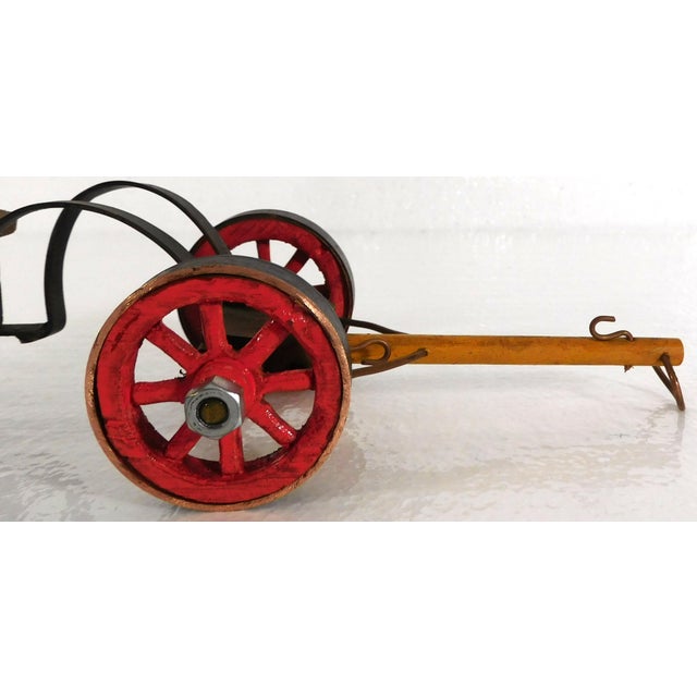 1960s Vintage Handmade Wooden Pump Trolley/Handcar Shot Glass Holder - Set of 5 For Sale In Portland, ME - Image 6 of 18