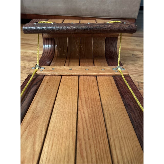 Mid 20th Century VTG 1960s Paris Bentwood Wooden Toboggan for Use or Rustic Lodge Décor For Sale - Image 5 of 16
