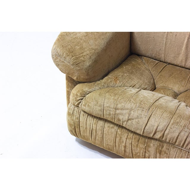 Italian 2-Seater Sofa in Beige Velvet, 1970s For Sale - Image 11 of 12