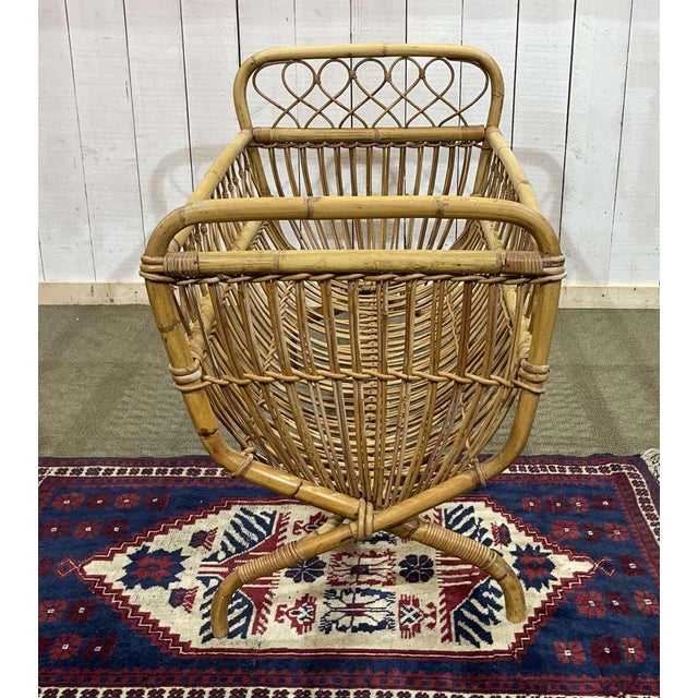 Rattan Baby Bed, 1960s For Sale - Image 4 of 12