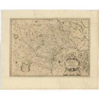 Antique Map of the Dutch Province of Gelderland with Zutphen as Capital, 1650 For Sale