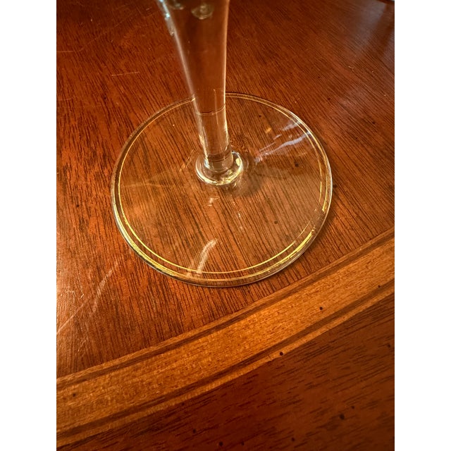 Gold Antique Cambridge Etch 701 - 7" Water Goblets - Etched W/Gold Bands - Set of 8 For Sale - Image 8 of 18