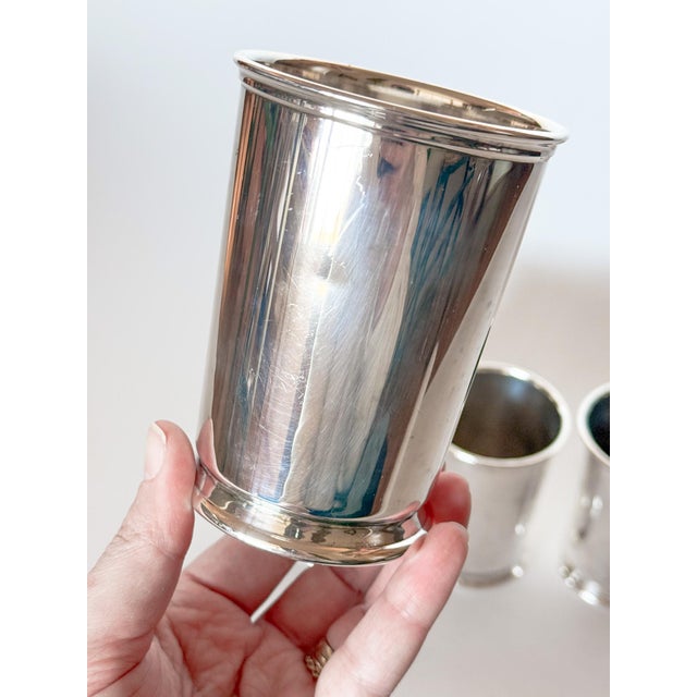 Vintage Silver Plated Mint Julep Cups, Reed & Barton, Set of 4 For Sale - Image 14 of 17