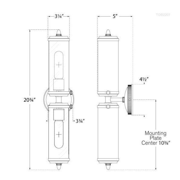 Visual Comfort Thomas O'Brien for Visual Comfort Signature Merchant Double Bath Light in Polished Nickel with White Glass For Sale - Image 4 of 4