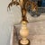 Gold 1930s Pair of 1930s Hollywood Regency Palm Tree & Marble Lamps For Sale - Image 8 of 10