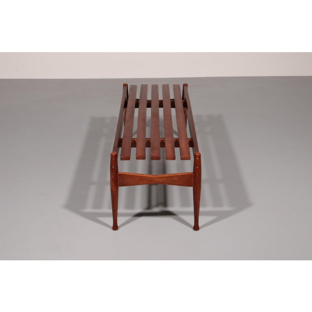 Walnut Bench by Gio Ponti for Fratelli Reguitti, 1950s For Sale - Image 6 of 11