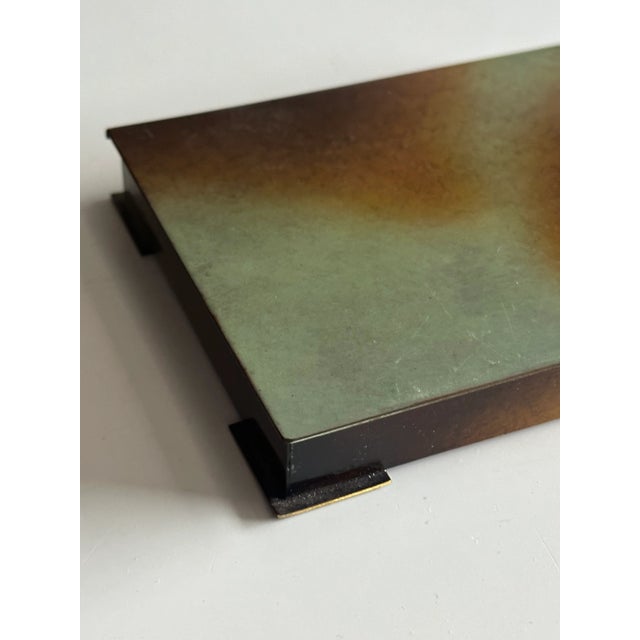 1950s 1950s Swedish Box in Bronze and Wood, Attributed to Ystad Metal For Sale - Image 5 of 8