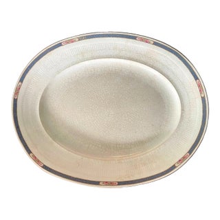 Antique Oval Platter by Wh Grindley Kendal Oval Ironstone | Georgian Ivorie | Rare English China For Sale