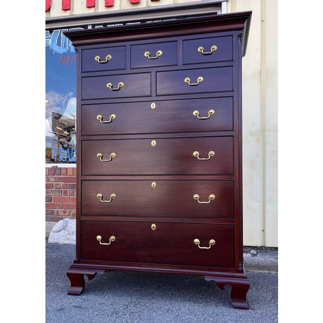 Late 20th Century Hickory Chair Co Tall Chest For Sale - Image 9 of 10