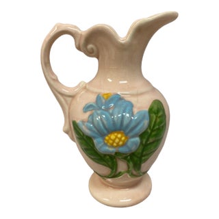 Vintage Hull Art Pottery Blue Magnolia Bud Vase For Sale