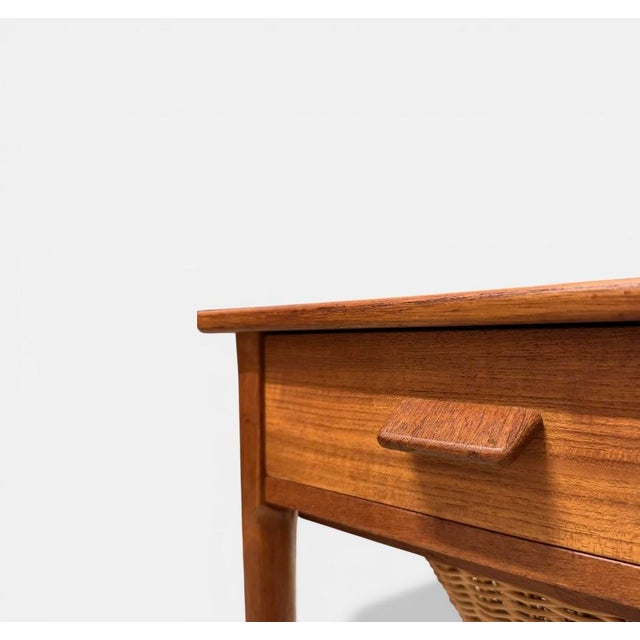 Poul Volther Danish Teak Sewing Table by Poul Volther, 1960s For Sale - Image 4 of 7