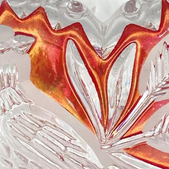 Hofbauer "Byrdes" Ruby Crystal Heart Trinket Box With Lid (Vintage 1970’s-1990’s, Original Foil Label) For Sale - Image 11 of 17
