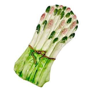 1980s Vintage Hollywood Regency Boho Chic Asparagus Spoon Rest. For Sale