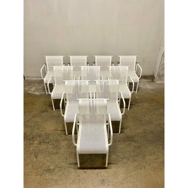 White Vintage Garden Chairs by Sonett, 1970s, Set of 4 For Sale - Image 8 of 9