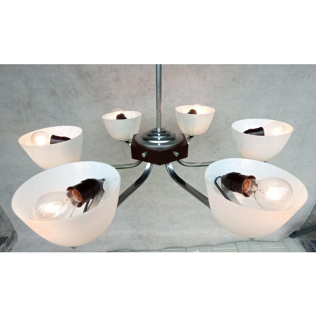 Art Deco Chandelier, 1940s For Sale - Image 10 of 18