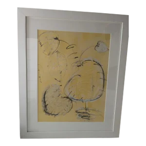 Signed and Framed Robert McCurdy Large Mixed Media Painting From Saks