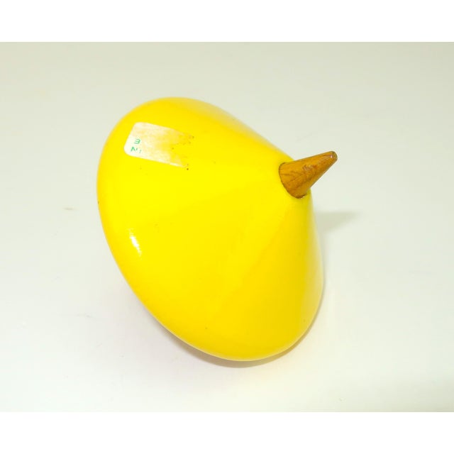 Keith Haring Yellow Lacquered Wood 'Dancing Man' Spin Top, 1992 For Sale In Atlanta - Image 6 of 8