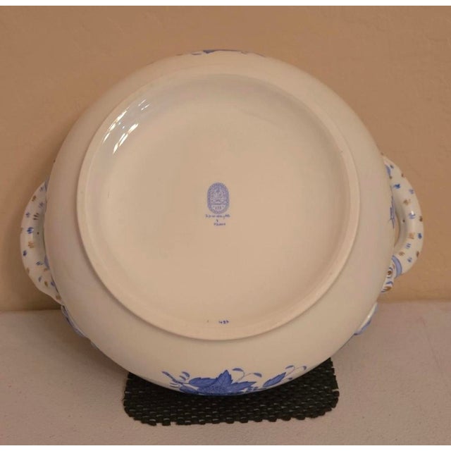 Blue Rare Herend Chinese Bouquet Blue Tureen With Lid Anniversary Edition Beautiful For Sale - Image 8 of 12