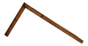 Industrial Wood & Brass Ruler