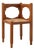 Art Deco Oak Corner Chair with Cut‑Out Backrest and Rush Seat, Belgium, 1920 For Sale