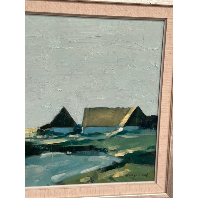 Bengt Hillgrund, Farm by the Lake, 1950s, Oil Painting on Canvas, Framed For Sale - Image 11 of 18