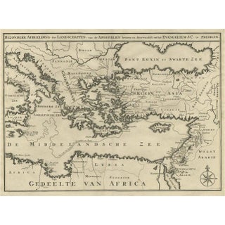 Scarce Map of the Mediterranean and Parts of Europe, 1725 For Sale