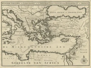 Scarce Map of the Mediterranean and Parts of Europe, 1725