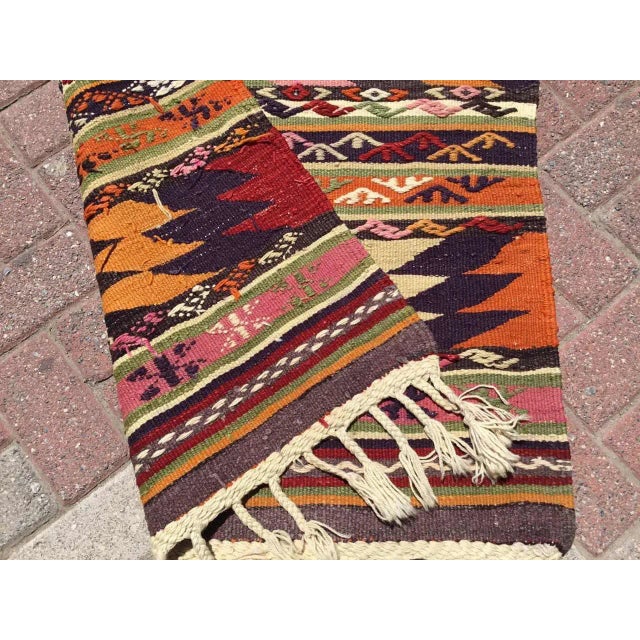 Small Bohemian Kilim Rug, 49.5" X 34" For Sale - Image 10 of 11