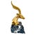 Metal 1970s Hollywood Regency Brass Gazelle / Antelope Head Bookends on Raw Edge Marble Bases - A Pair For Sale - Image 7 of 12