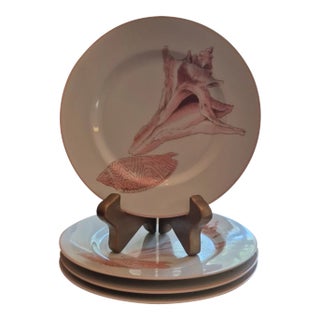 Vintage Fitz and Floyd 7.25" Salad/Dessert Coquille 1972 Plates-Set of 4 For Sale