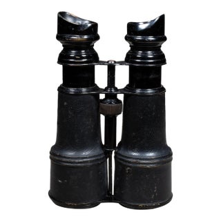 19th C. Leather Wrapped Sportier Paris Day Night Binoculars c.1880s For Sale