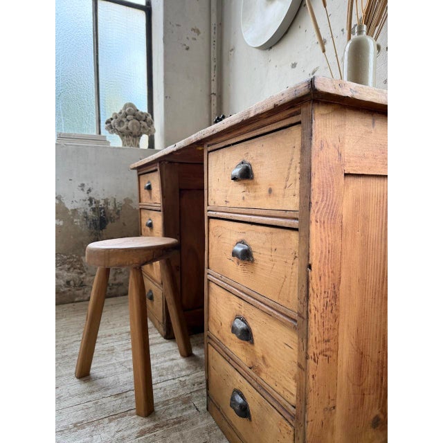 Pine Workshop Desk, 1950s For Sale - Image 12 of 18