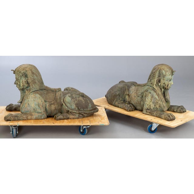 Large Sphinx Figures, 1900, Set of 2 For Sale - Image 6 of 6