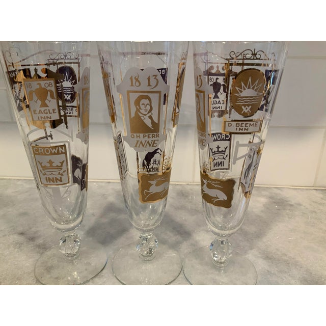 Mid-Century Modern Vintage Libbey Tavern Fluted/Pilsner Glasses For Sale - Image 3 of 7