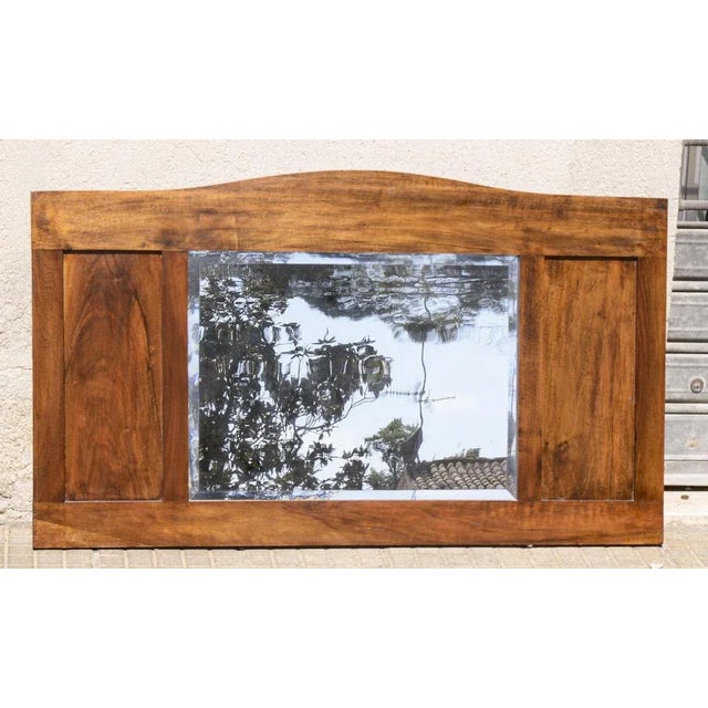 Walnut Mirror, 1930s For Sale - Image 6 of 6