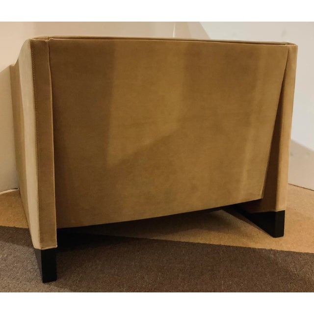 2020s Caracole Modern Camel Velvet Club Chair For Sale - Image 5 of 5