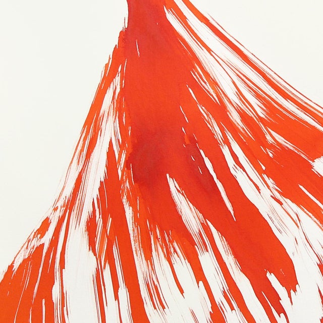 Contemporary The Orange Cloth 4 - Minimalist Figurative Ink Painting on Paper Original Artwork by Bettina Mauel For Sale - Image 3 of 5