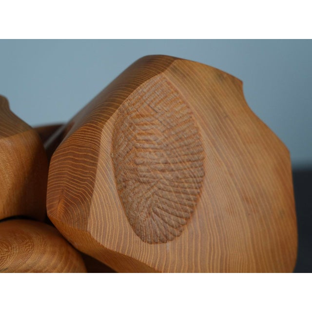 Beige Joop Van Bergen, Abstract Composition, 1980s, Elm For Sale - Image 8 of 11