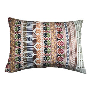 Vintage Guatemalan Textile Pillow For Sale