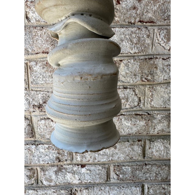 Off White Ceramic Pottery Vase For Sale - Image 15 of 17