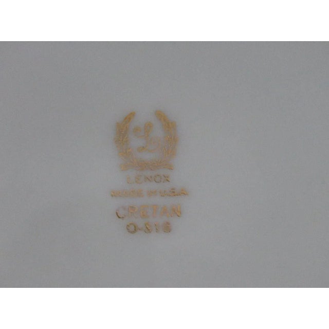 Mid 20th Century Lenox Cretan Set of Four Dinner Plates For Sale - Image 5 of 11