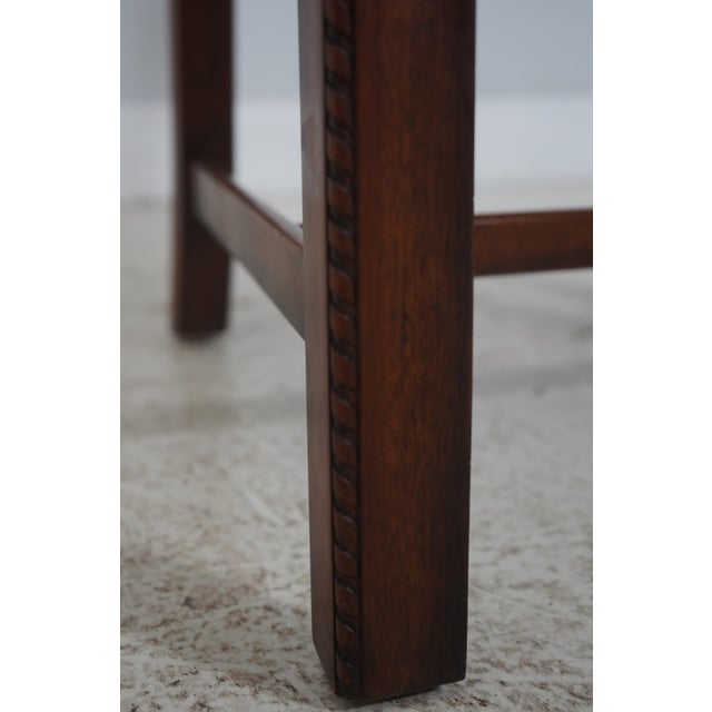 Brown Set of 8 Henredon Chippendale Mahogany Dining Room Chairs For Sale - Image 8 of 18